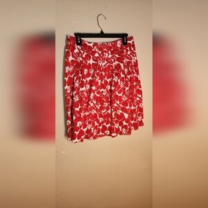 Talbots Floral Red Skirt